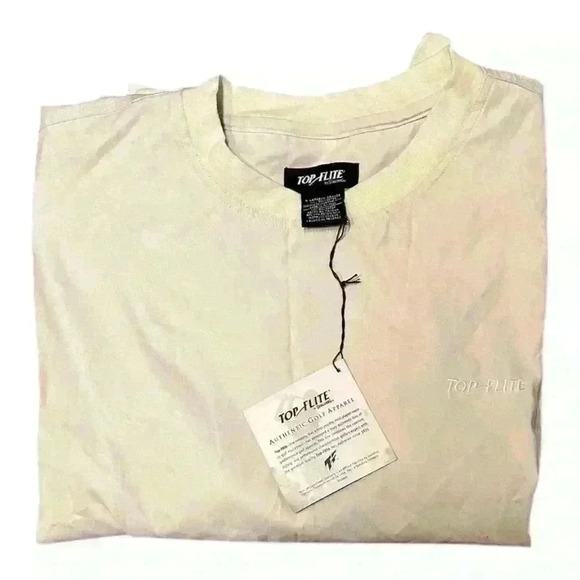 Top Flite NWT Men’s Golf Long Sleeve Cream Crewneck Pullover, XL - Picture 5 of 5